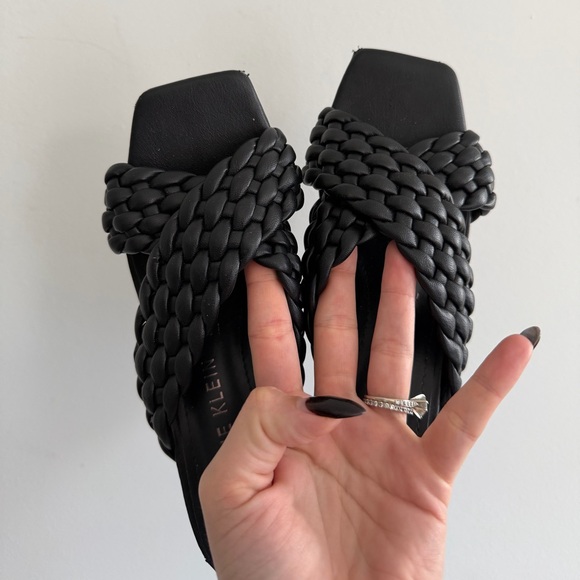 Anne Klein Black Braided Sandals - Picture 5 of 5